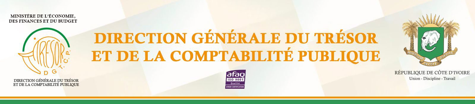 DIRECTION GÉNÉRALE DU TRÉSOR ET DE LA COMPTABILITÉ PUBLIQUE